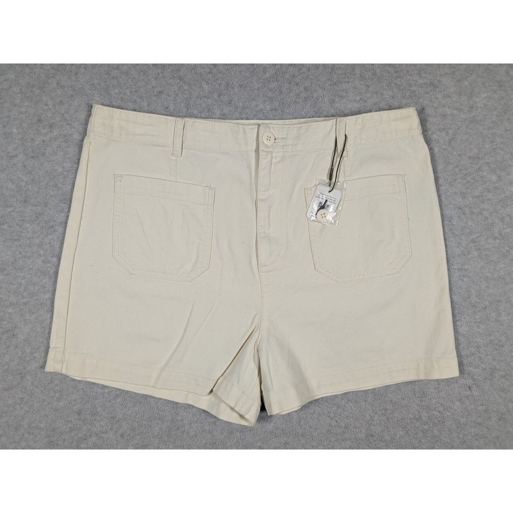 Sanctuary‎ Women Shorts Size 33 NWT Twill Cotton Patch Front Pockets High Waist